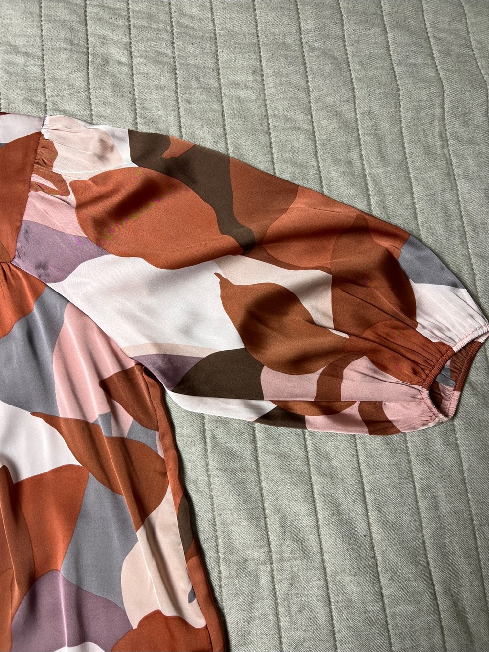 DR2 Scoop Neck Tunic in Rust, Pink & Brown Abstract - Picture 4 of 7